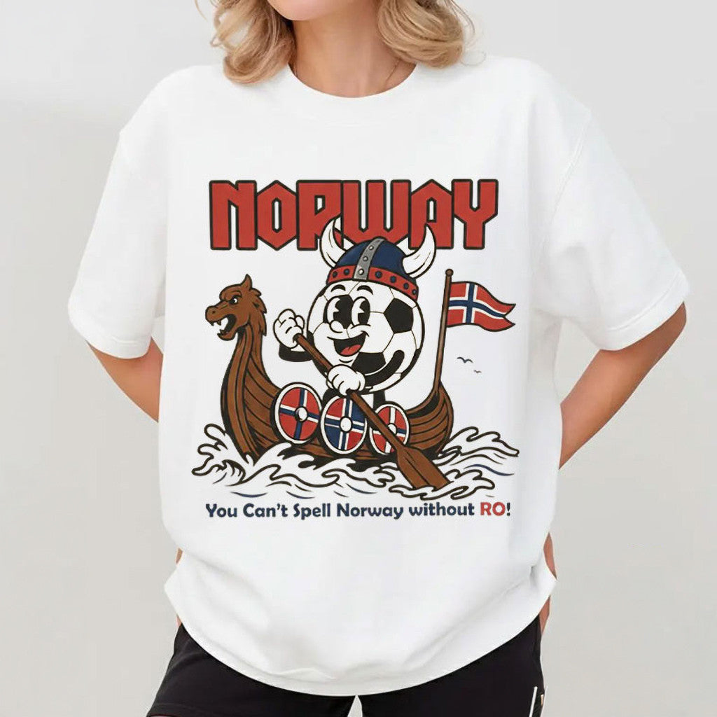 Norway Row Viking T-Shirt Norway World Cup 2026 Merch You Can't Spell Norway Without Ro Shirt - Loomnari