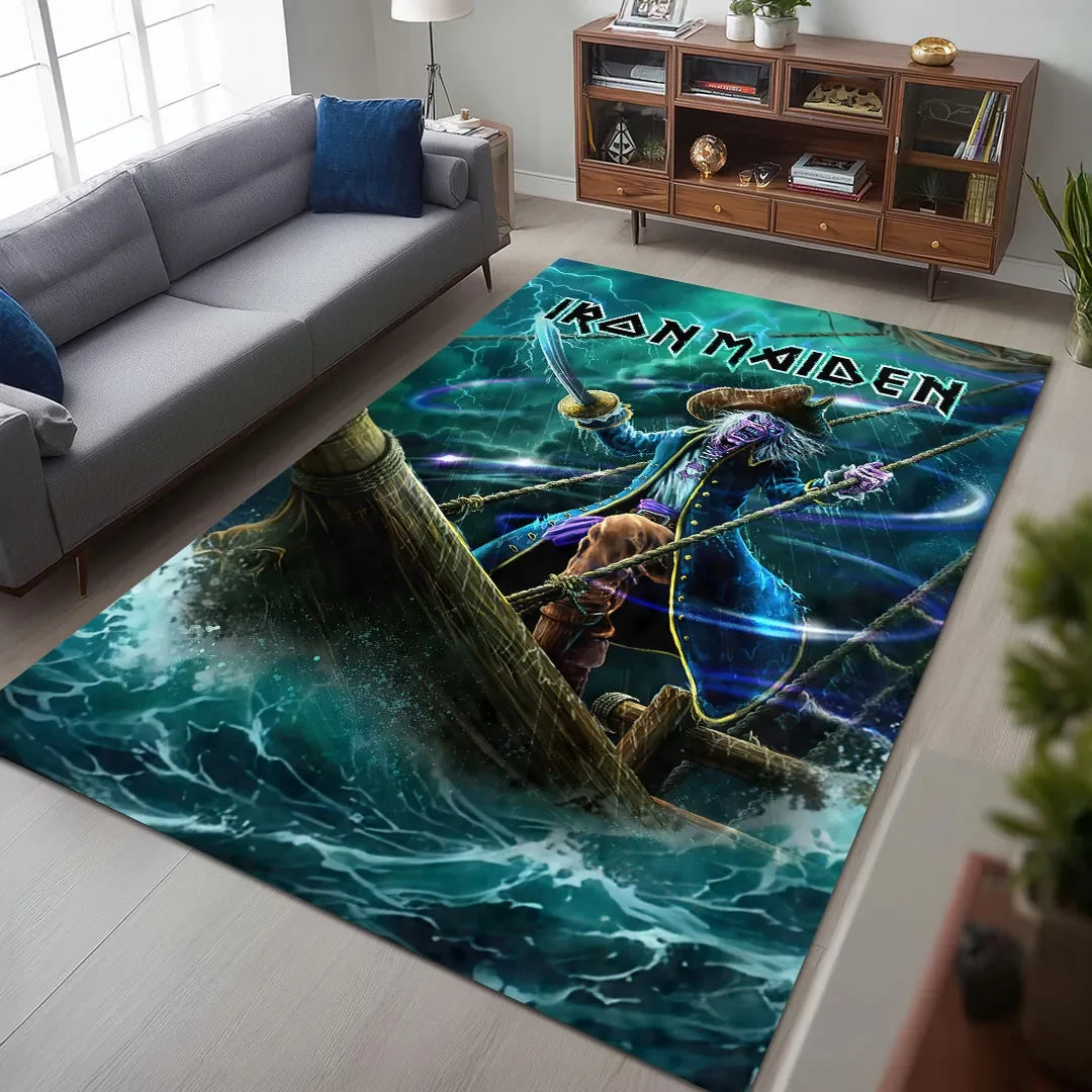 Iron Maiden Aces High Area Rug Decor For Living Room Iron Maiden Merch Gift For Band Fans - Loomnari