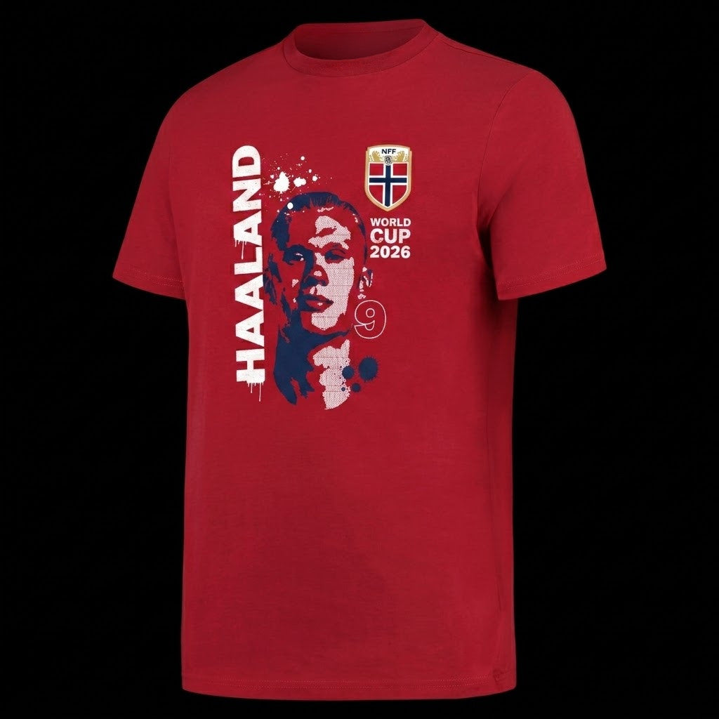 Erling Haaland Shirt #9 Norway World Cup 2026 Norway National Football Team Merch Fan Gifts - Loomnari