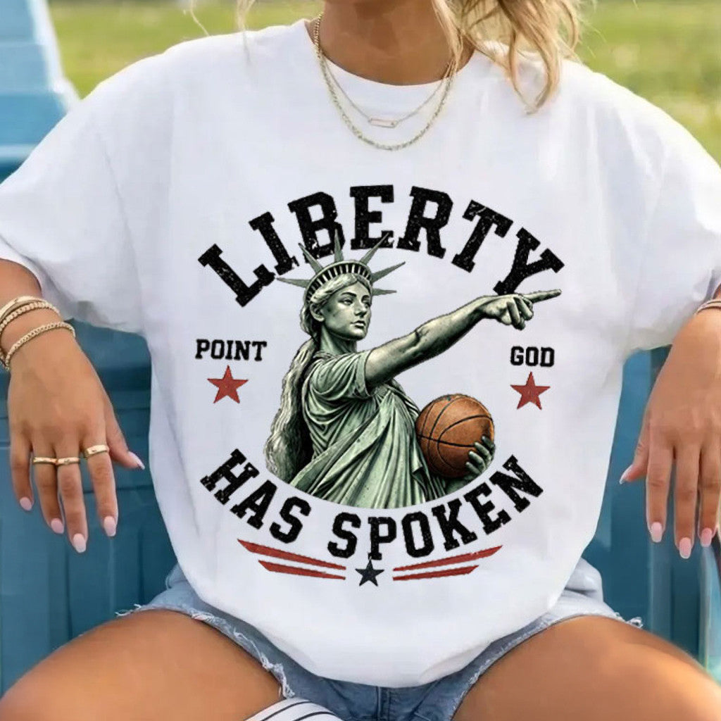Statue Of Liberty Sophie Basketball Point God Liberty Has Spoken T-Shirt Sophie Cunningham Merch - Loomnari