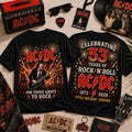 ACDC 53 Years Of Rock N Roll T-Shirt For Those About To Rock Shirt ACDC Merch Fan Gifts - Loomnari