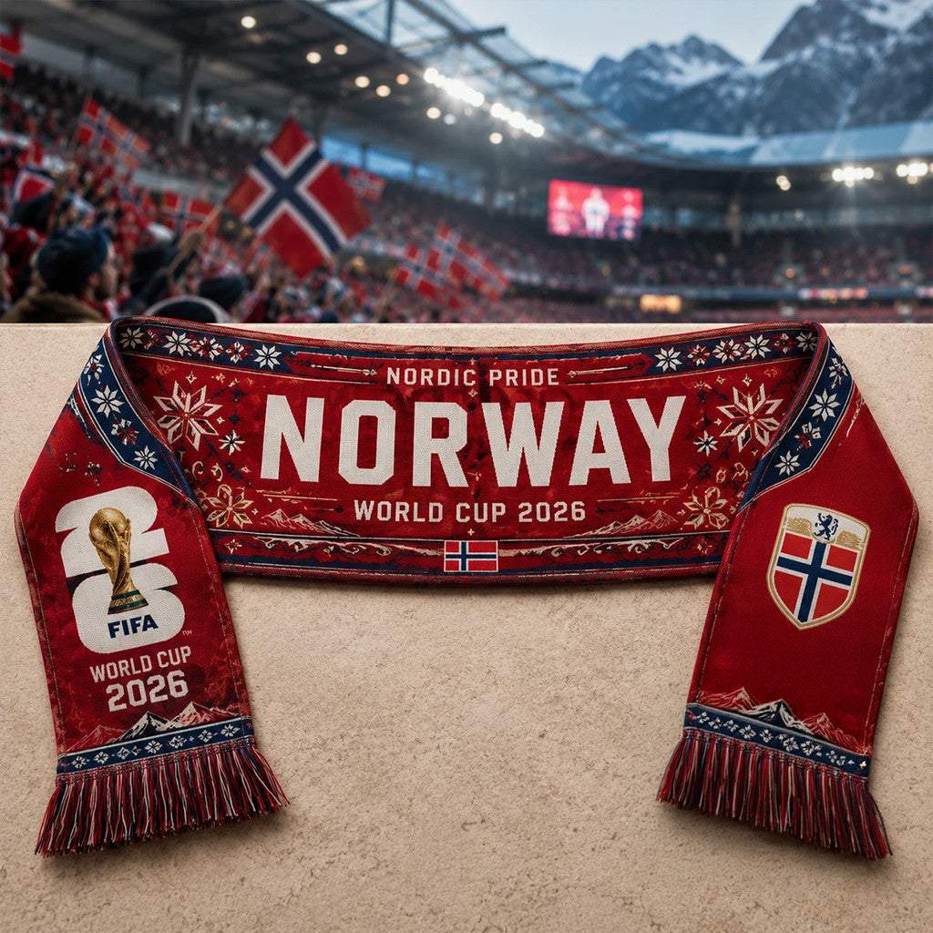 Norway World Cup 2026 Scarf Nordic Pride Norway National Team Merch Gift For Football Fans - Loomnari