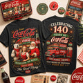 Coca Cola Celebrating 140 Years The Iconic Drink T-Shirt Birthday Present For Brothers - Loomnari