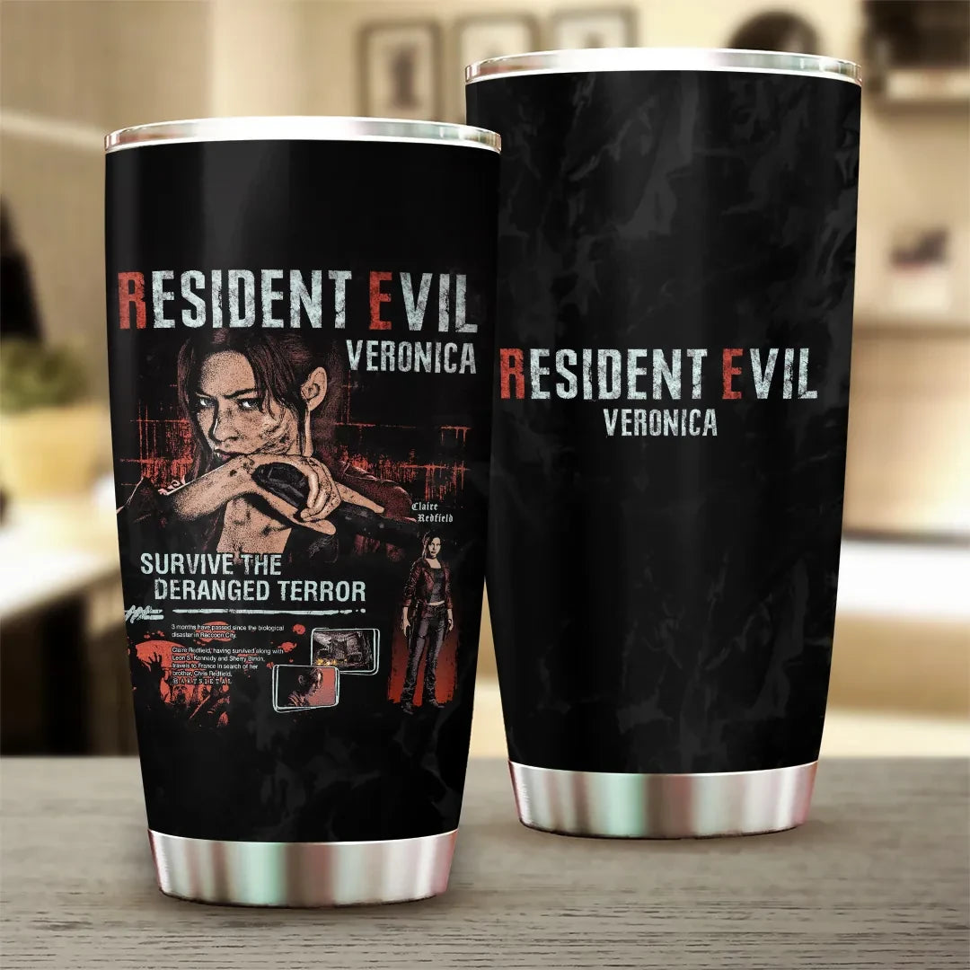 Resident Evil Veronica Tumbler 2026 Survive The Departed Terrore RE Veronica Merch Gamer Gifts - Loomnari