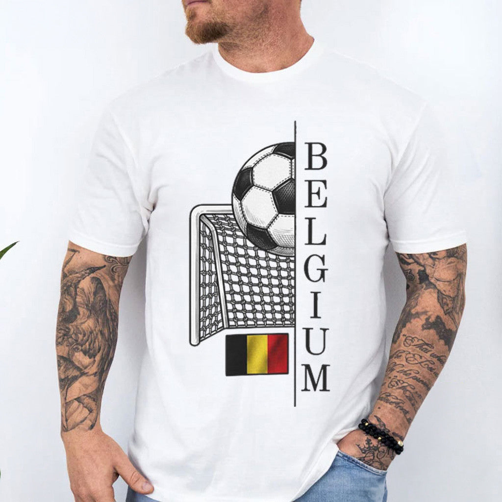 Belgium Flag Soccer T-Shirt Belgium World Cup 2026 Merch Sports Fan Shirt Gift For Dad - Loomnari