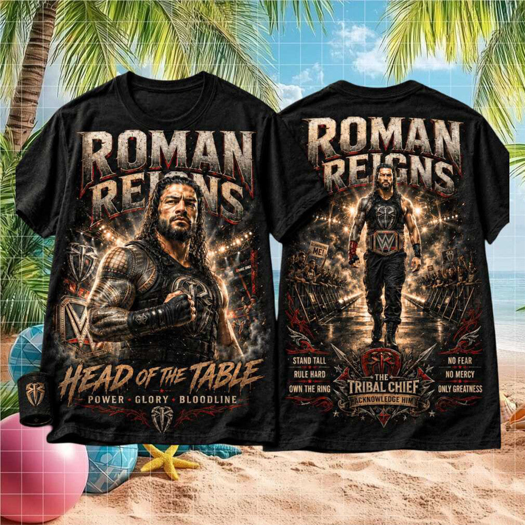 Roman Reigns Head Of The Table Tribal Chief T-Shirt Roman Reigns Merch WWE Wrestling Fan Gifts - Loomnari