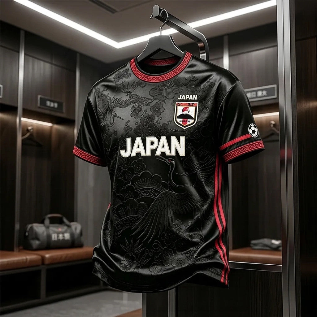 Japan Soccer Black Japanese Art Style T-Shirt Japan World Cup 2026 Merch Gift For Fans - Loomnari