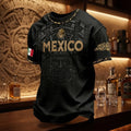 Mexico National Team Gold Motif T-Shirt Mexico World Cup 2026 Merch Gift For Football Fans - Loomnari
