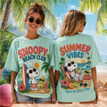 Snoopy Beach Club Summer Vibes Vintage T-Shirt 2026 Summer Holiday Gift For Sisters - Loomnari