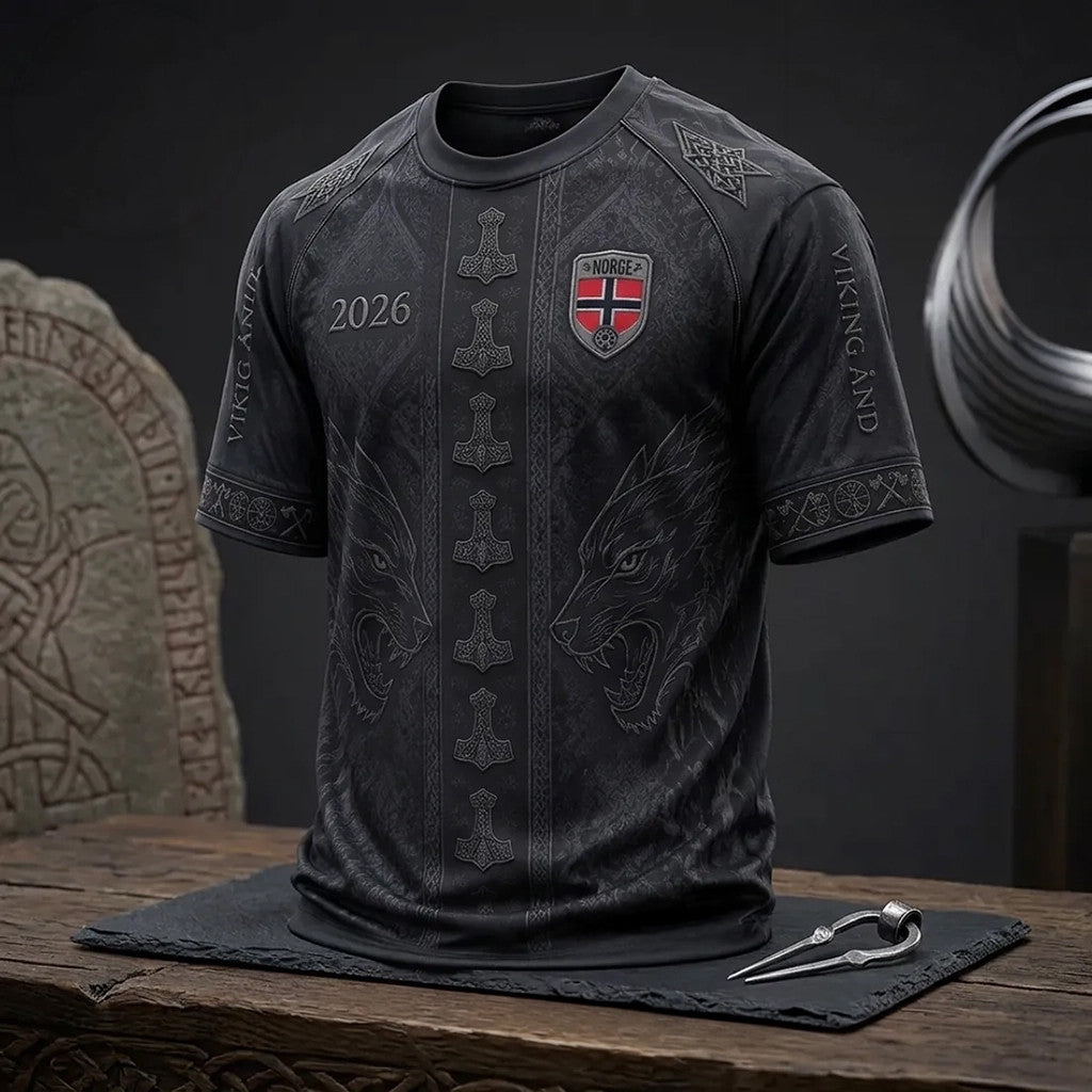 Norway Football 2026 Black Viking T-Shirt Norway FIFA World Cup Merch Gift For Football Fans - Loomnari