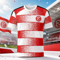 Fortuna Dusseldorf F95 Distressed Stripe T-Shirt Fortuna Dusseldorf Merch Gift For FootbalL Fan - Loomnari