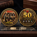 KISS Love Gun 50th Anniversary Commemorative Coin 2026 KISS Band Merch Gift For Father - Loomnari