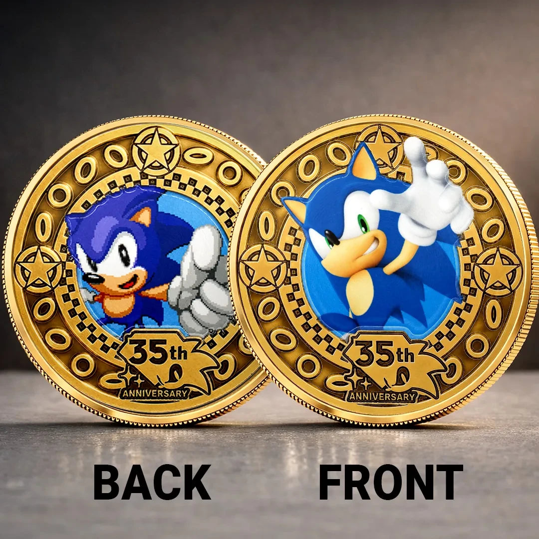 Sonic The Hedgehog 35th Anniversary Commemorative Coin Sonic The Hedgehog Merch Cool Gifts 2026 - Loomnari