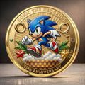Sonic The Hedgehog 35th Anniversary Merch 2026 Sonic Commemorative Coin Gift For Husband - Loomnari