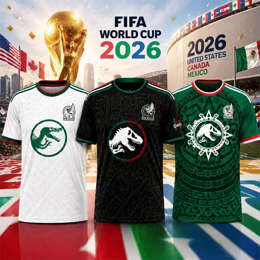 Mexico National Football Team FIFA World Cup 2026 Dinosaur Logo T-Shirt Gift For Mexico Fans - Loomnari