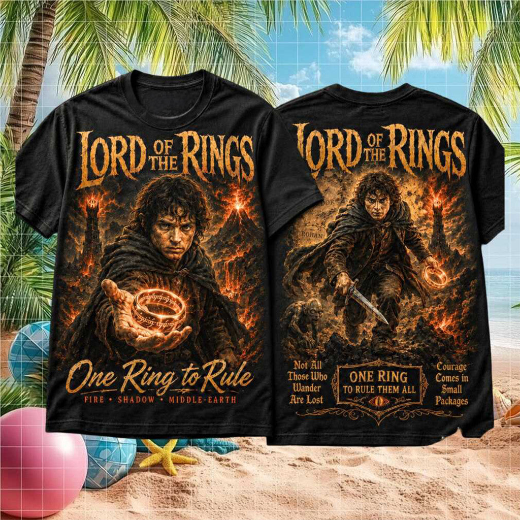 The Lord Of The Rings One Ring Frodo Baggins Mordor Vintage Shirt LOTR Merch Movie Fan Gifts - Loomnari