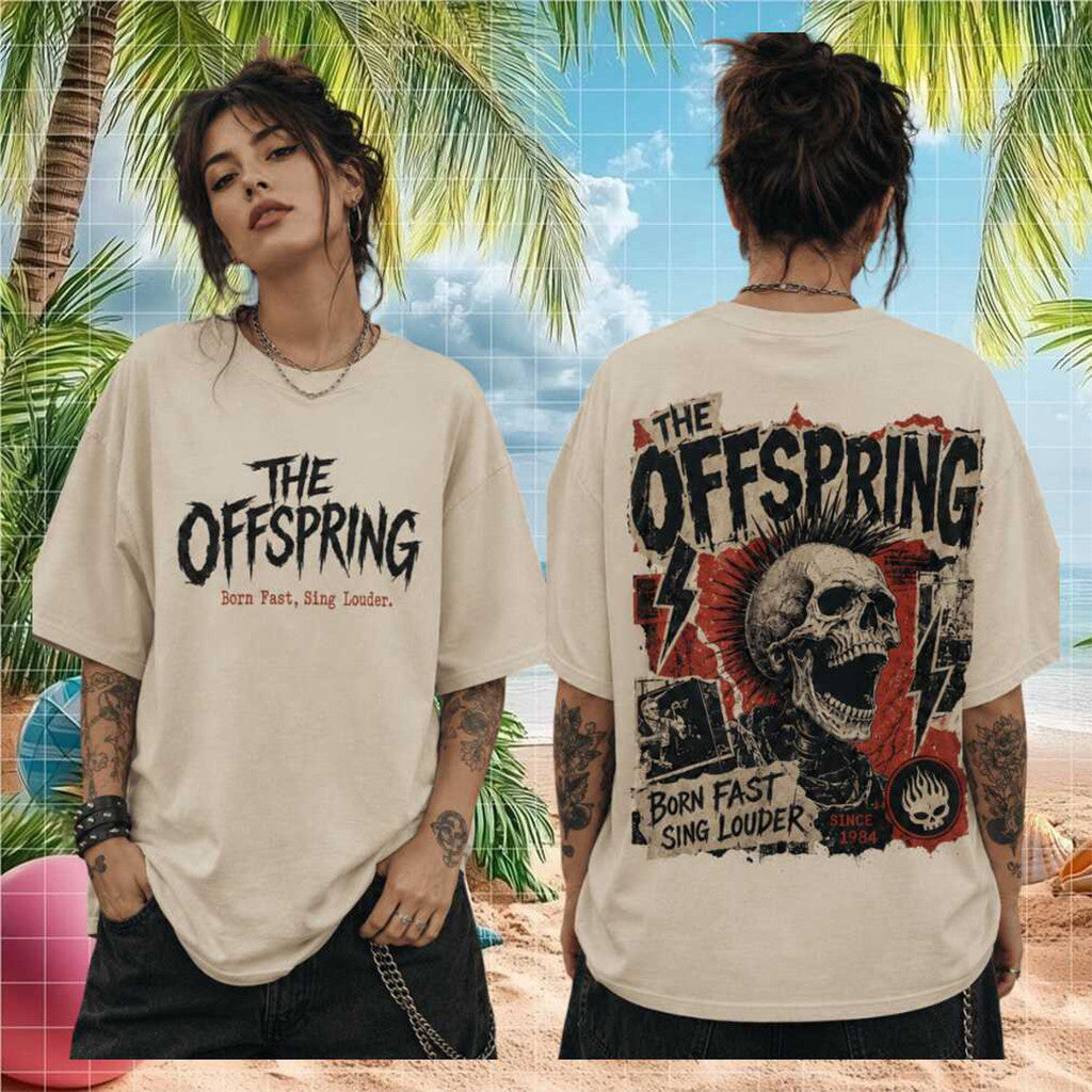 The Offspring Born Fast Sing Louder Vintage T-Shirt Punk Rock 2026 The Offspring Tour Merch - Loomnari