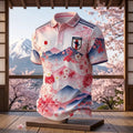 Japan National Team Cherry Blossom Polo Shirt Japan World Cup 2026 Merch Gifts For Husband - Loomnari