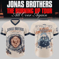 Jonas Brothers The Burning Up Tour All Over Again Jersey Shirt 2026 Jonas Brothers Merch Gifts - Loomnari