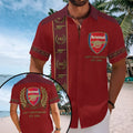Arsenal FC 140th Anniversary Hawaiian Shirt 2026 Arsenal FC Merch Football Fan Gear Men's - Loomnari