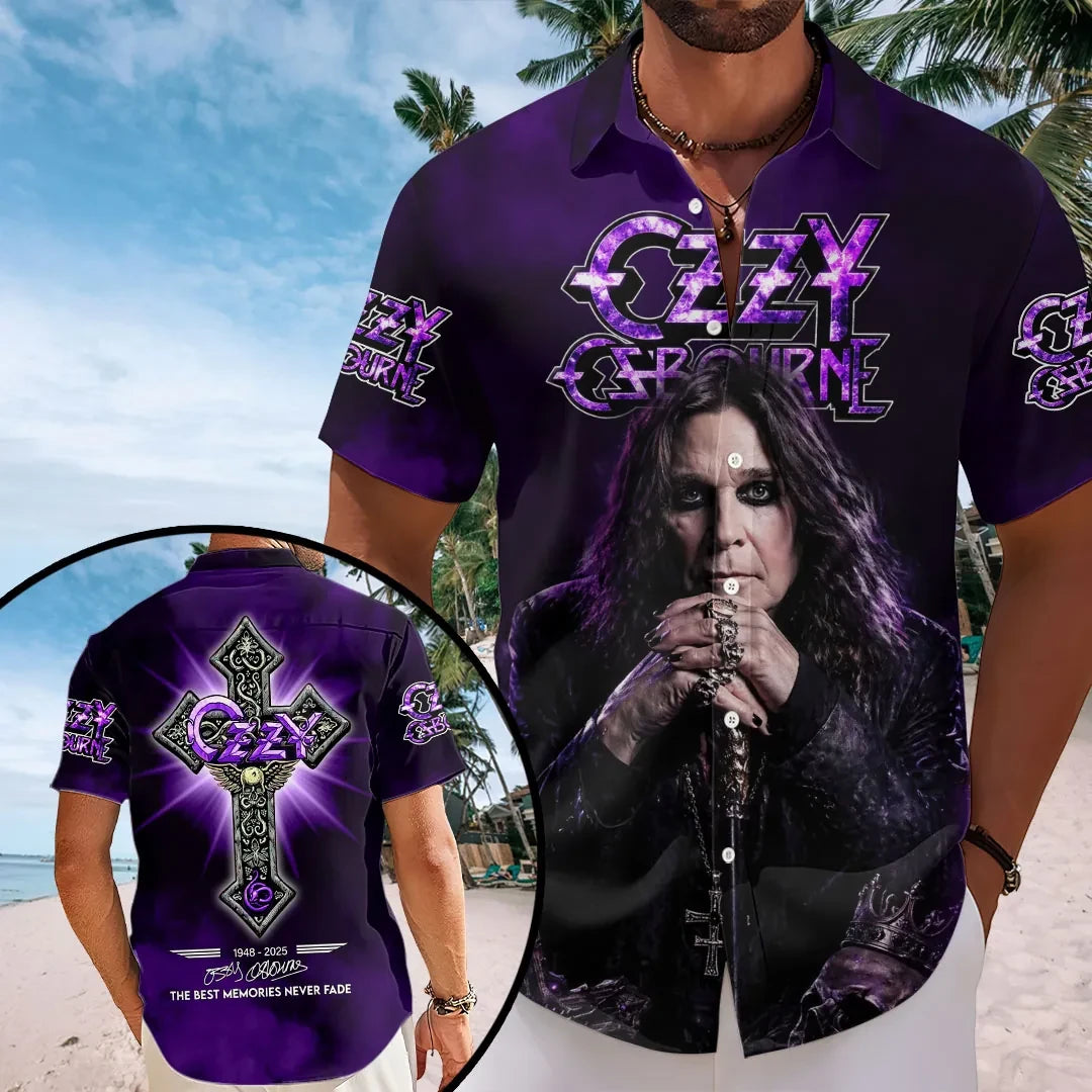 Ozzy Osbourne Signature Hawaiian Shirt 2026 Ozzy Osbourne Merch The Best Memories Never Fade - Loomnari