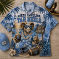 North Carolina Tar Heels Rameses Tropical Beach Hawaiian Shirt Tar Heels Merch Summer Gifts - Loomnari