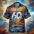 Star Trek Celebrating 60 Years Hawaiian Shirt Star Trek Merch 2026 Gifts For Movie Lovers - Loomnari