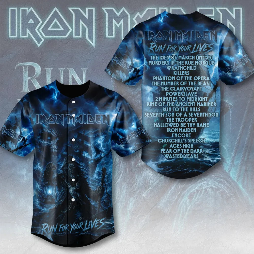Iron Maiden 2026 World Tour Baseball Jersey Iron Maiden Merch Special Gift For Music Fans - Loomnari