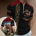 Iron Maiden Zip Polo Shirt 2026 Heavy Metal Band Iron Maiden Merch Gift For Husband - Loomnari