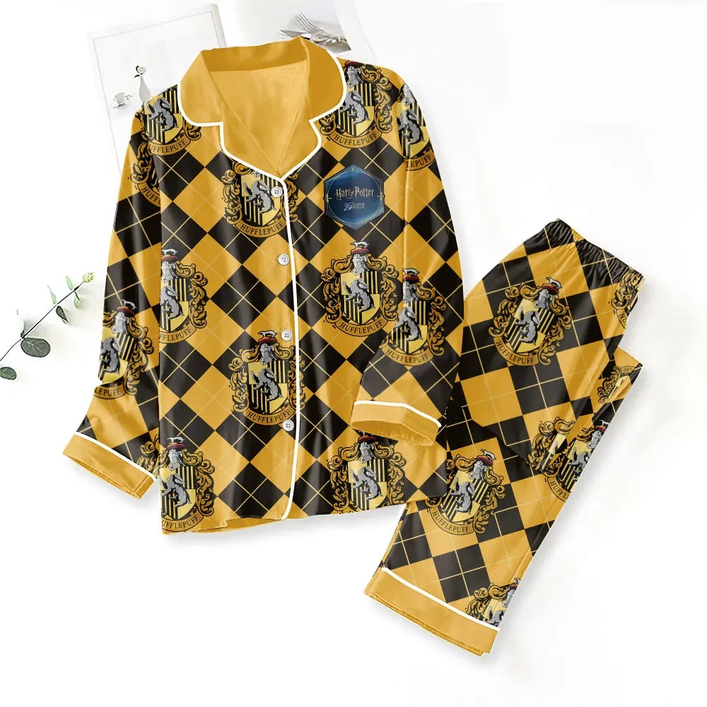 Harry Potter X Hufflepuff Pajama Set 2026 Harry Potter Merch Birthday Ideas For Her - Loomnari