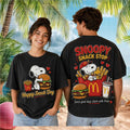 Snoopy Snack Stop McDonald Happy Snack Day Wash T-Shirt Cartoon Burger Lover Family Gifts - Loomnari