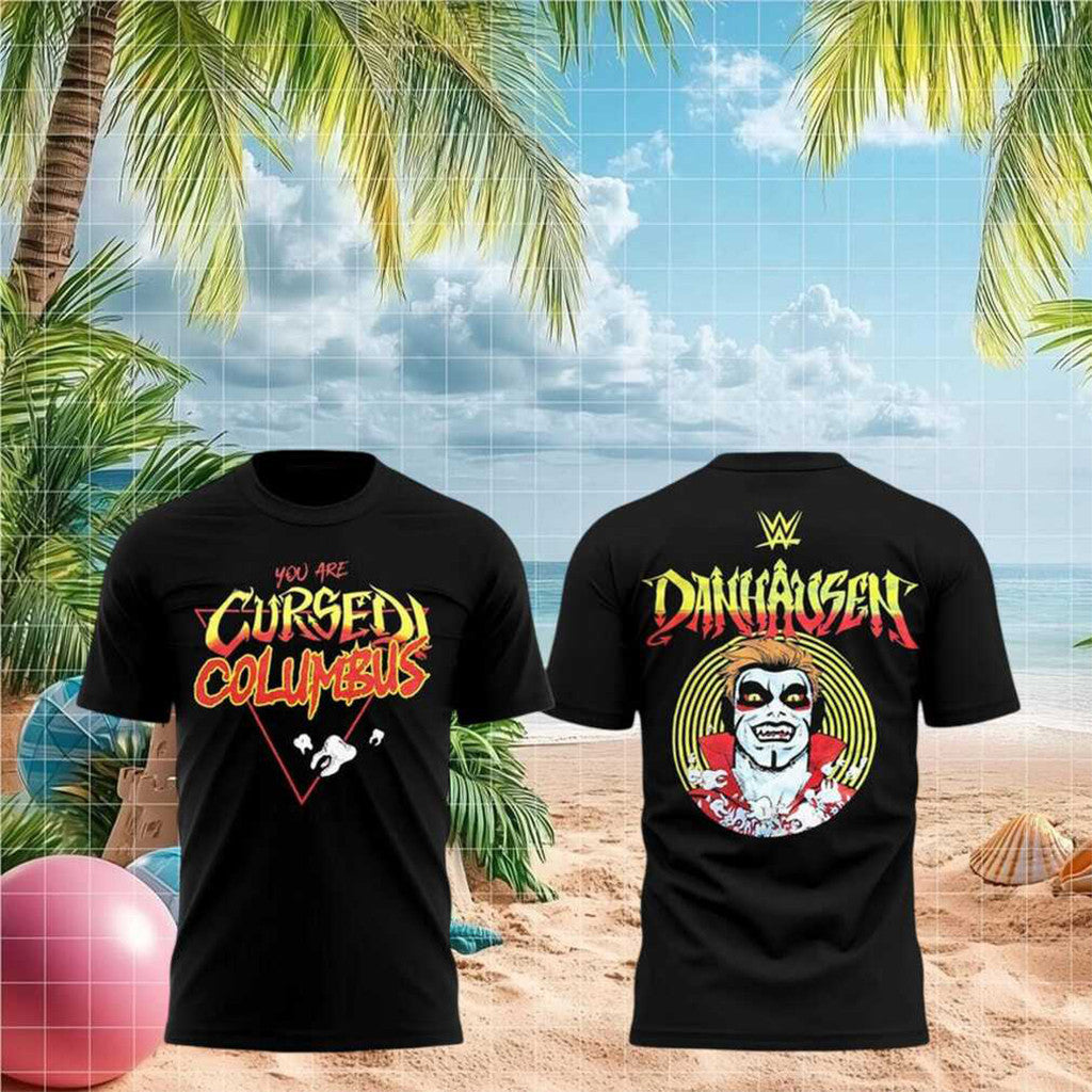 WWE Danhausen You Are Cursed Columbus Vintage T-Shirt Danhausen Merch Wrestling Fan Gifts - Loomnari