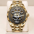Five Finger Death Punch Legacy Gold Tone Embossed Quartz Watch FFDP Merch 2026 Fan Gifts - Loomnari