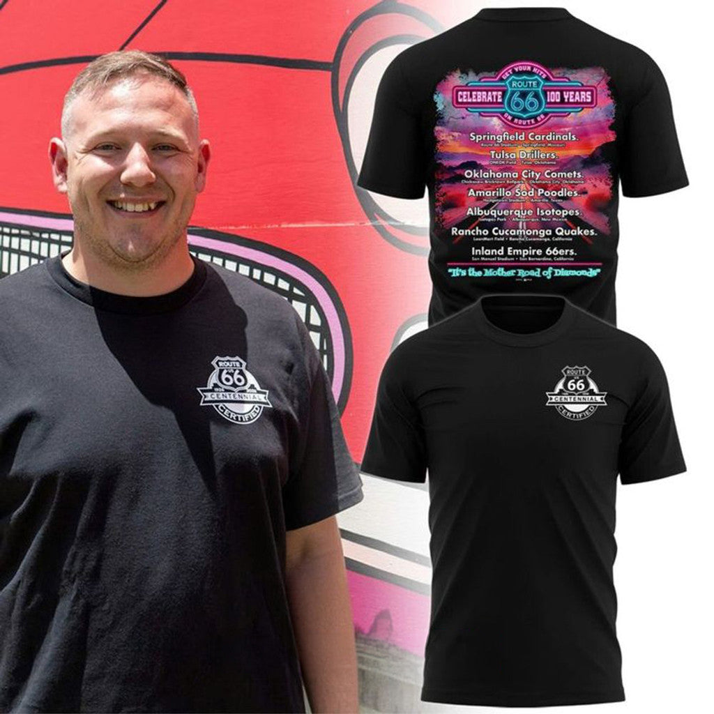 Tulsa Drillers Route 66 Centennial Black Graphic Shirt Best Gift For Brothers - Loomnari