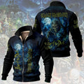 Iron Maiden Fear Of The Dark Stand Collar Zip Jacket 2026 Iron Maiden Merch Birthday Gift Ideas - Loomnari