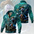 Iron Maiden Eddie Stand Collar Zip Jacket 2026 Iron Maiden Merch Best Gift For Band Fan - Loomnari