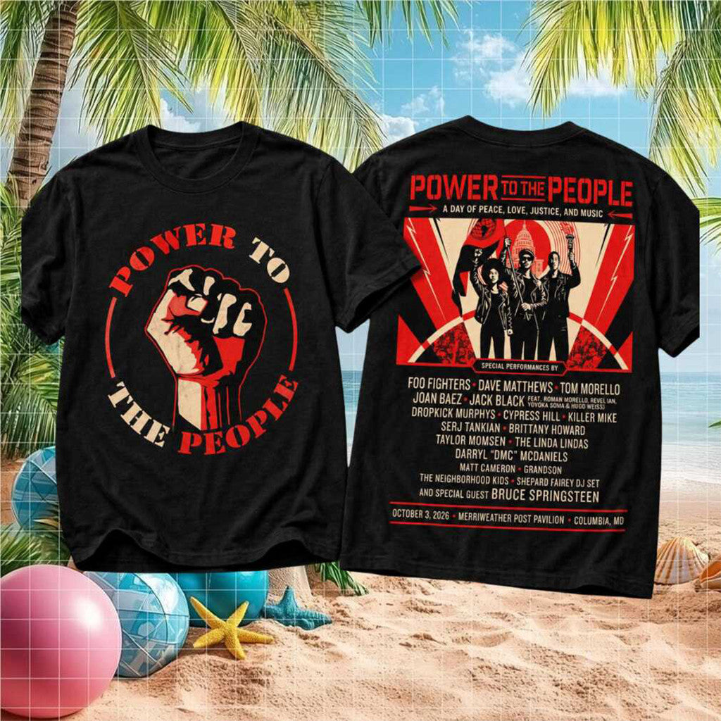 Power To The People Festival Merriweather Post Pavilion Concert 2026 Retro Shirt Fan Merch - Loomnari