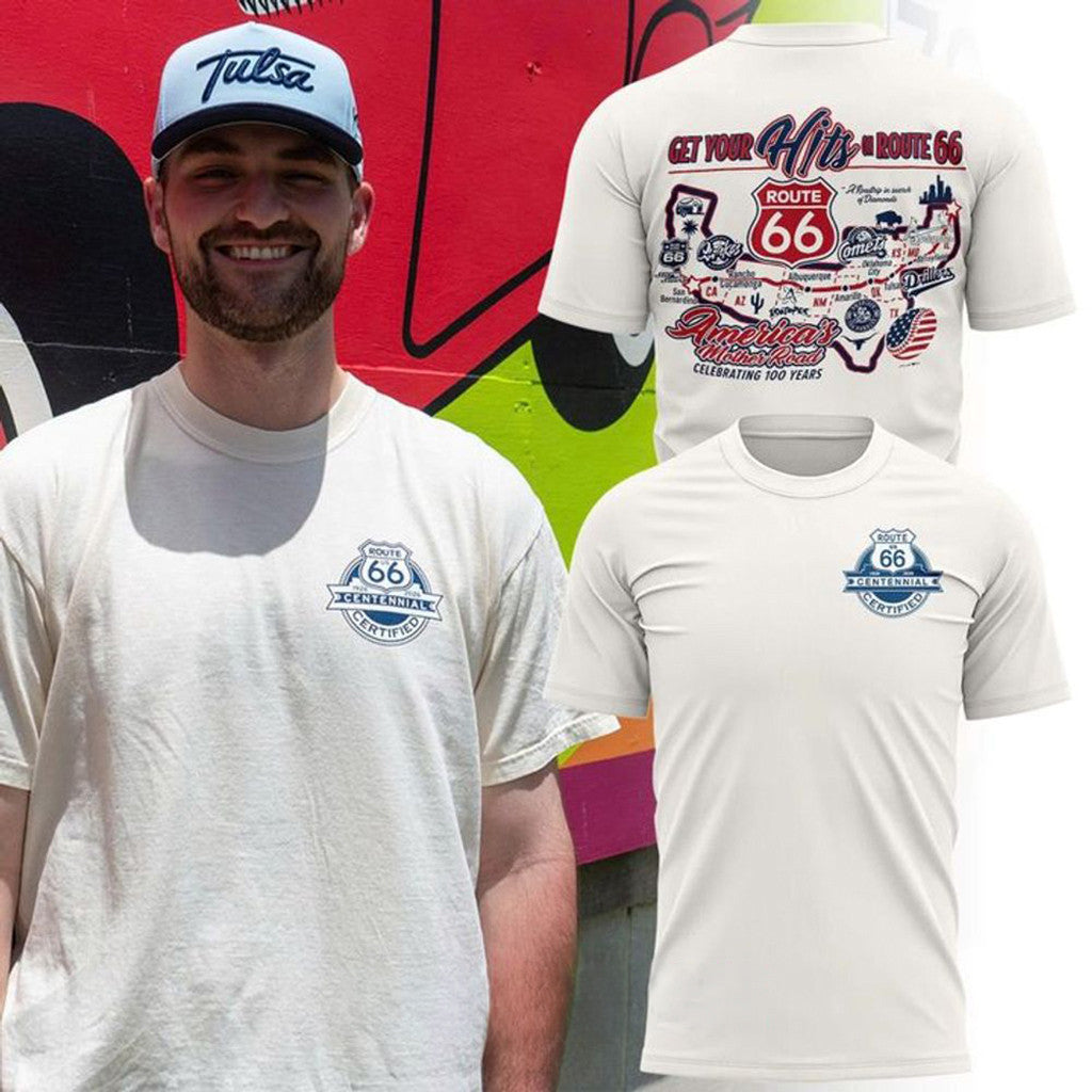 Tulsa Drillers Route 66 Centennial White Graphic Shirt Tulsa Drillers Merch Special Gifts Ideas - Loomnari