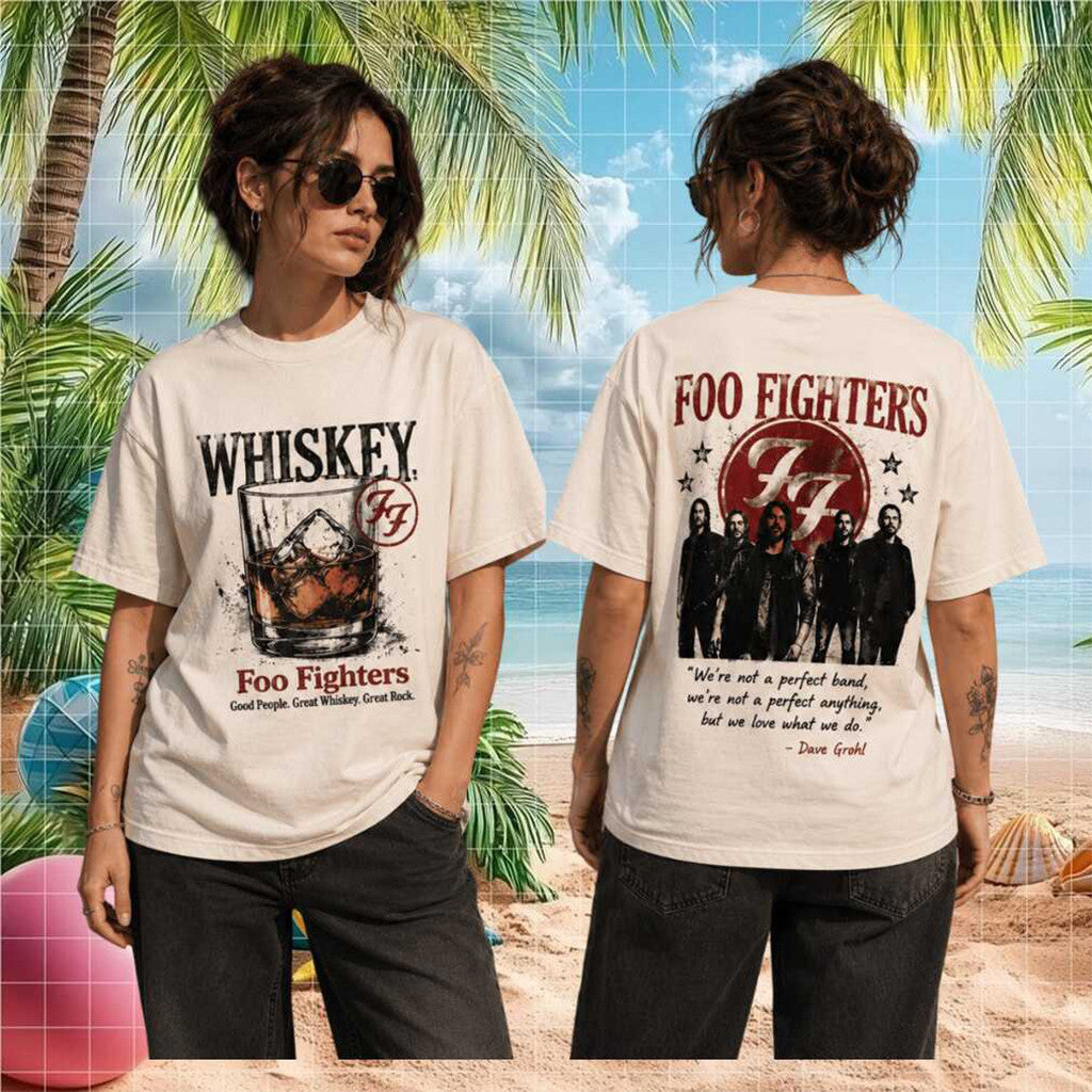 Whiskey X Foo Fighters Good People Great Whiskey Great Rock Vintage Shirt Fan Merch 2026 - Loomnari