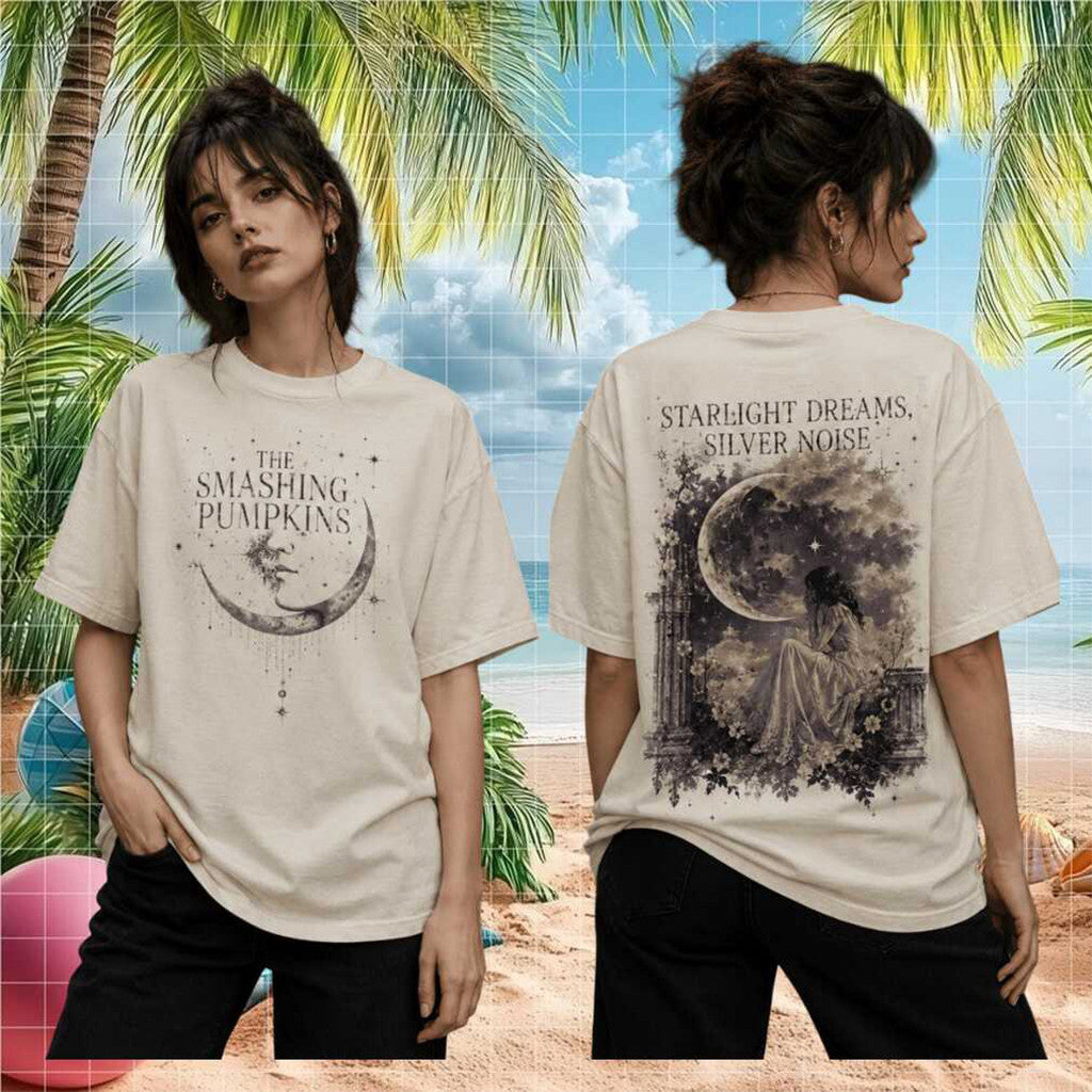 The Smashing Pumpkins Starlight Dreams Silver Noise Celestial Vintage Shirt Rock Band Fan Merch - Loomnari