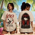Slayer Play It Faster Burn It Louder Snoopy Rock Concert T-Shirt Slayer Band Merch Fan Gifts - Loomnari
