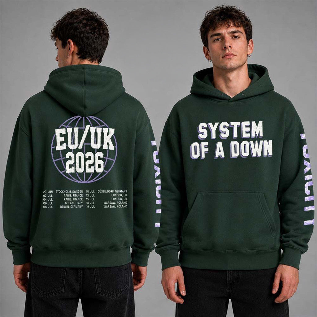 System Of A Down EU And UK Tour 2026 Hoodie SOAD Merch Gift For Music Lovers - Loomnari