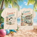 Snoopy Getaway Coastal Road Trip Vintage T-Shirt Summer Travel Vacation Camper Van Family Shirt - Loomnari