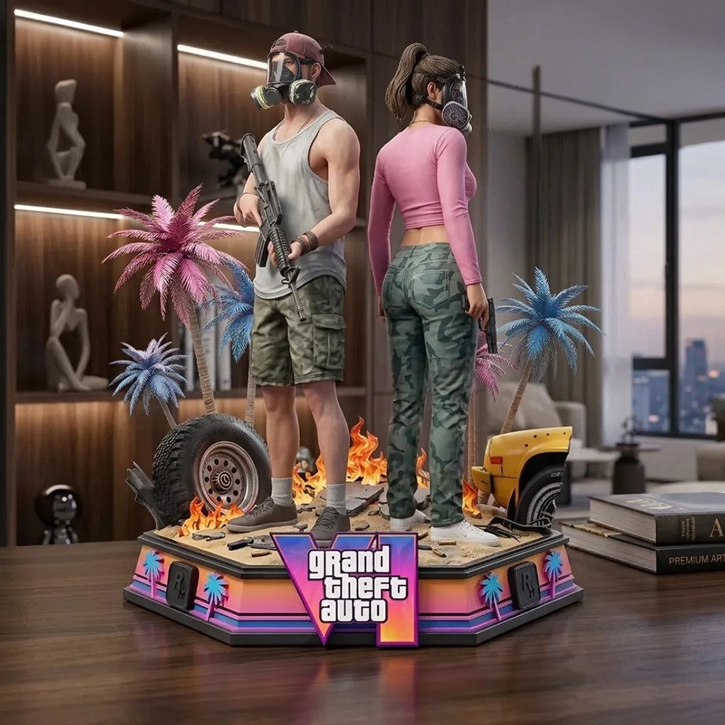Grand Theft Auto VI Acrylic Plaque Gamer Display Decor GTA 6 Merch Gift For Brothers - Loomnari