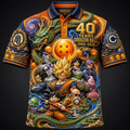 Dragon Ball 40th Anniversary Merch The Strongest Seven Balls Polo Shirt Gifts For Husband - Loomnari