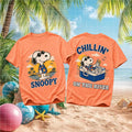 Snoopy Chillin On The River Summer Vacation Retro T-Shirt Cartoon Gift For Summer - Loomnari