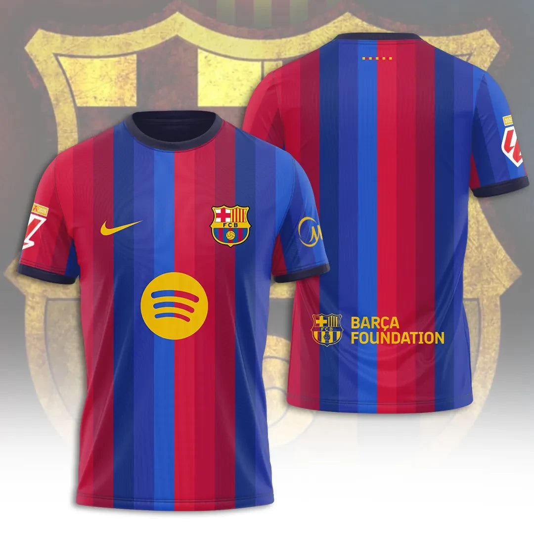 FC Barcelona Home 26 27 Jersey Shirt FCB Merch Football Fan Gear Gift Ideas For Dad - Loomnari
