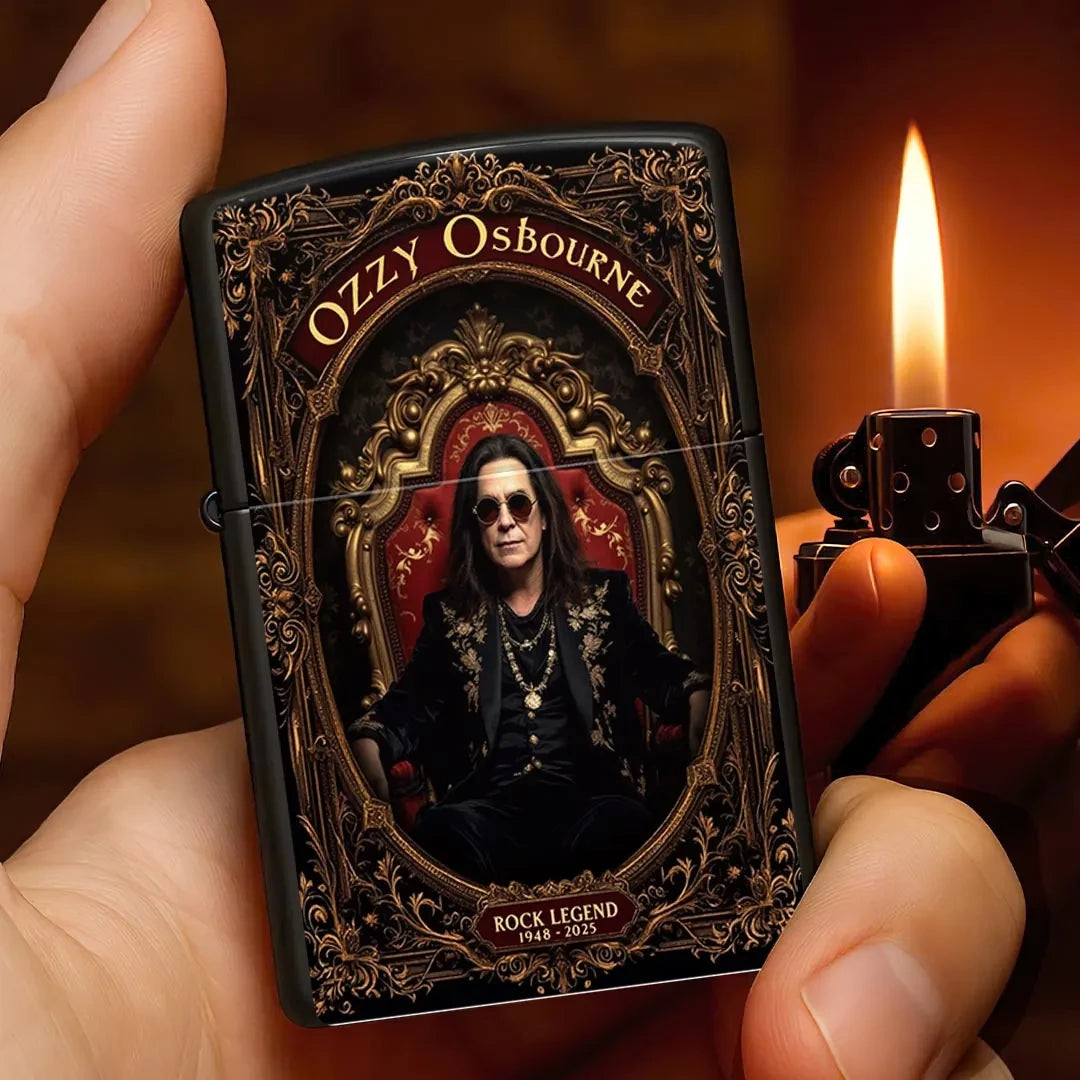 Ozzy Osbourne Rock Legend Zippo Lighter Case 2026 Ozzy Osbourne Merch Gift For Grandpa - Loomnari