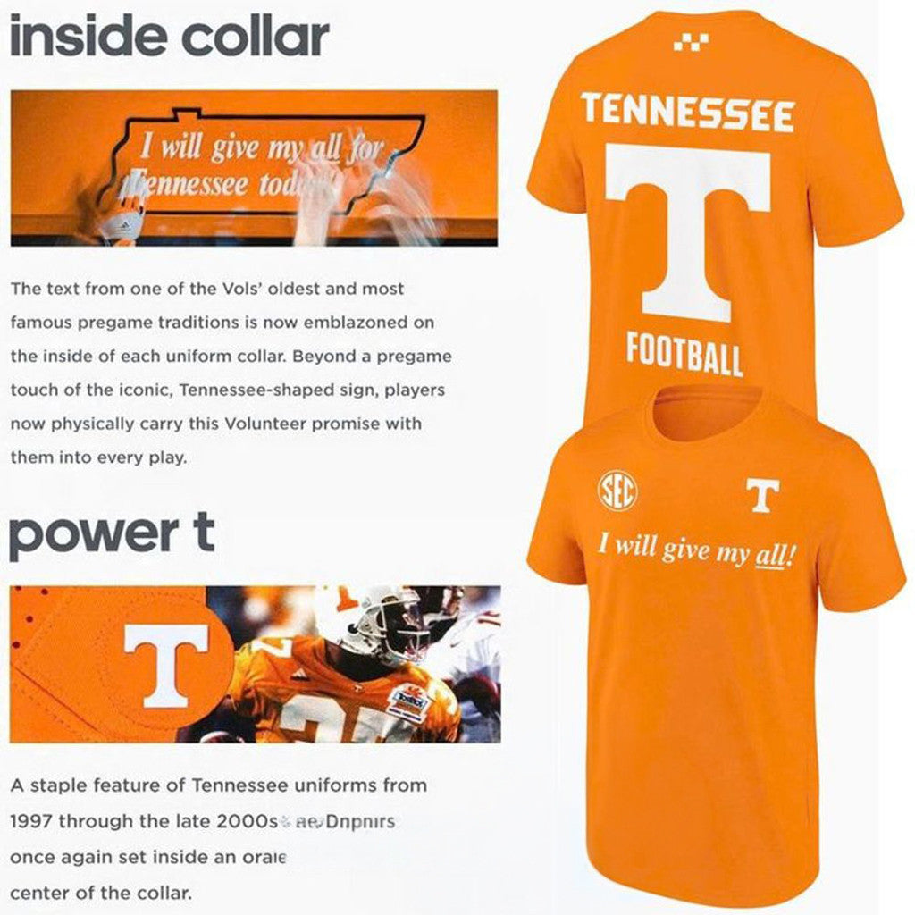 Tennessee Volunteers I Will Give My All T-Shirt 2026 Volunteers Merch Gift For Football Lovers - Loomnari