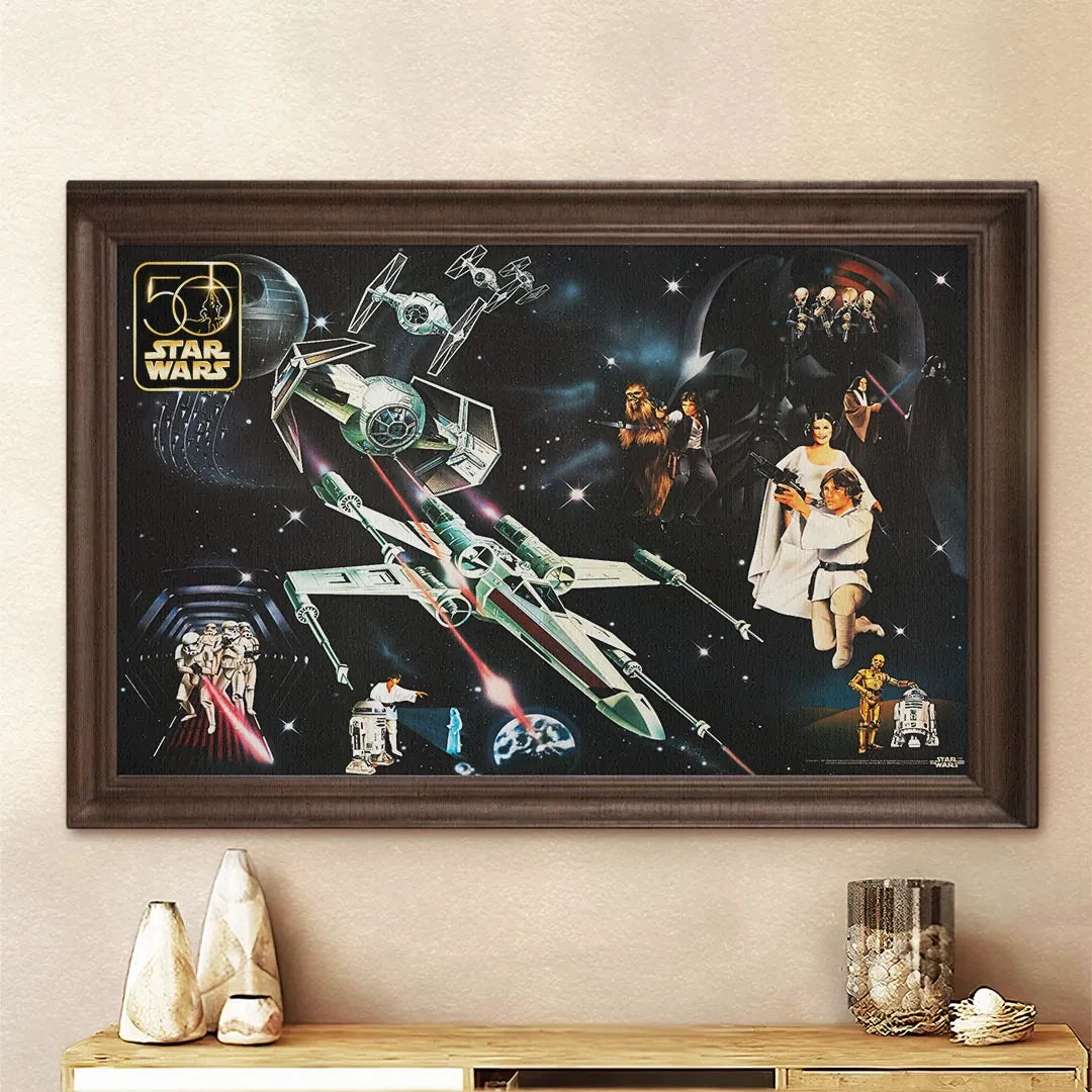 Star Wars 50th Anniversary Poster Star Wars Celebration Merch Living Room Decor Ideas For Fans - Loomnari